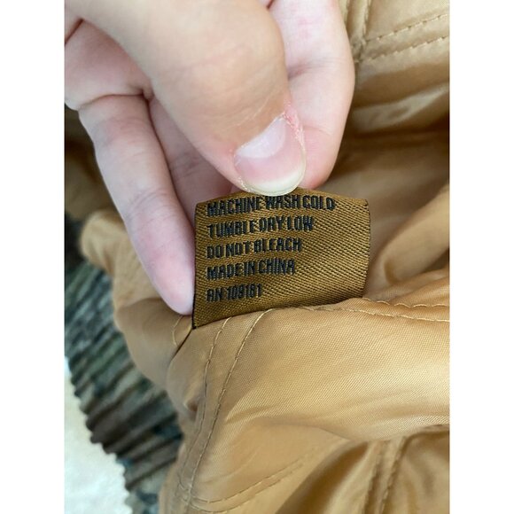 Outdoor Habitat Boys Camo Jacket Hooded 7T Cotton Shell Orange/Camo Full Zip NEW - Picture 5 of 7